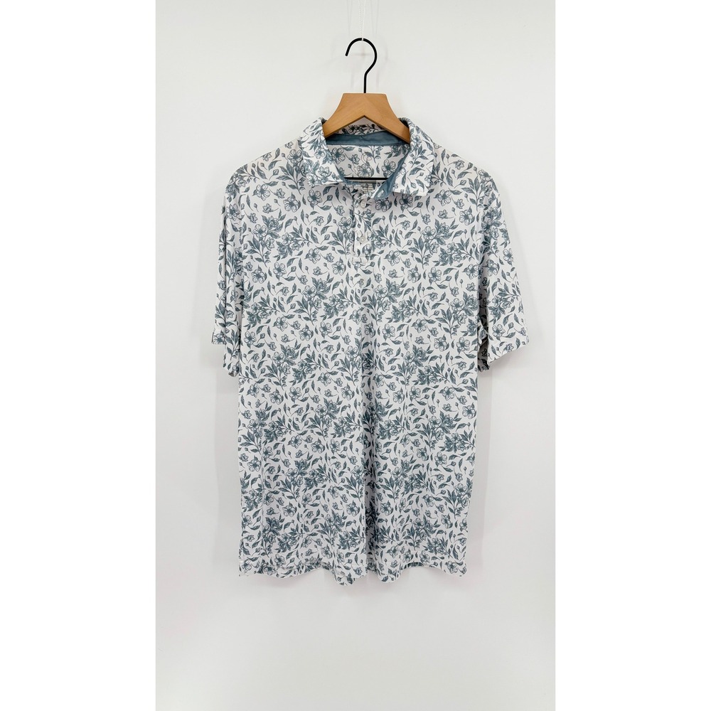 Swannies Performance Moisture Wicking Golf Polo XXL Floral Print Athleisure